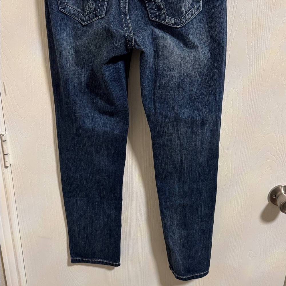 Miss Me Boyfriend Mid-Rise Ankle Distressed Denim Medium Wash Jeans Women’s‎ 27 - Picture 7 of 12